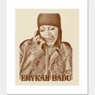 Erykah Badu - retro vintage sketches#2 Posters and Art